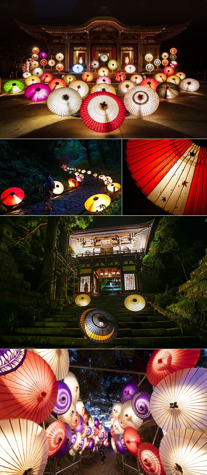 大山の大献灯 和傘灯り 贅沢な空間をお楽しみに 鳥取大山観光ガイド