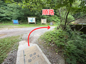 元谷散策・行者登山　元谷前